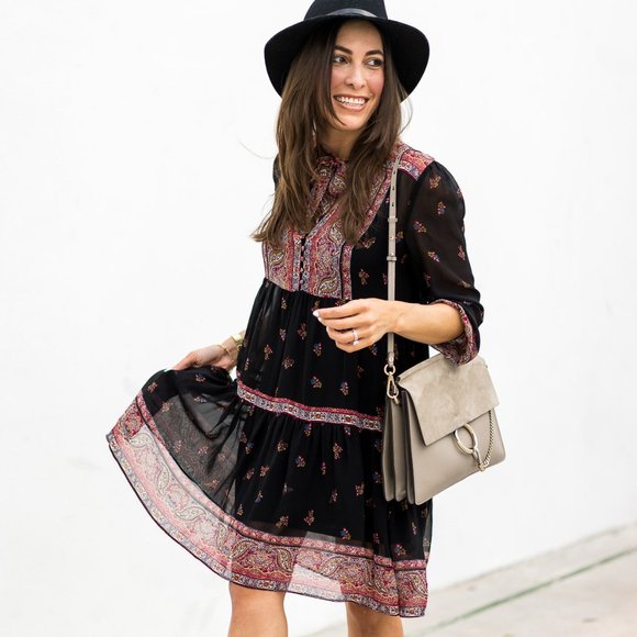 Joie, Alpina Silk Dress in Caviar - Picture 3 of 8